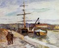 le port de rouen 1883 Camille Pissarro
